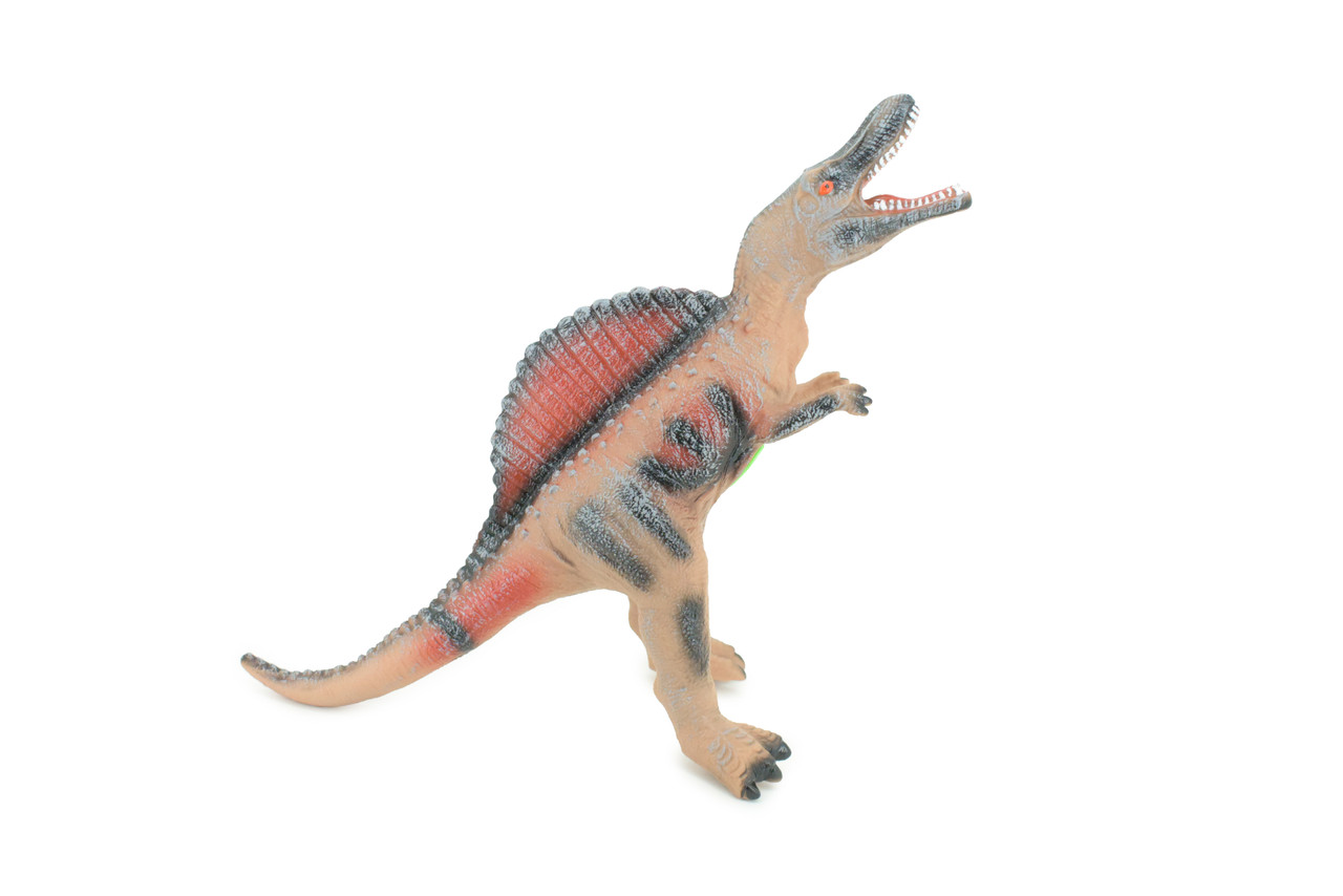 Spinosaurus, Sail-back Dinosaur, Cretaceous, Hand Painted, Educational, Soft Rubber, Lifelike Model, Figurine, Replica, Gift, 15 Spinosaurus, Sail-back Dinosaur, Cretaceous, Hand Painted, Educational, Soft Rubber, Lifelike Model, Figurine, Replica, Gift, 15
