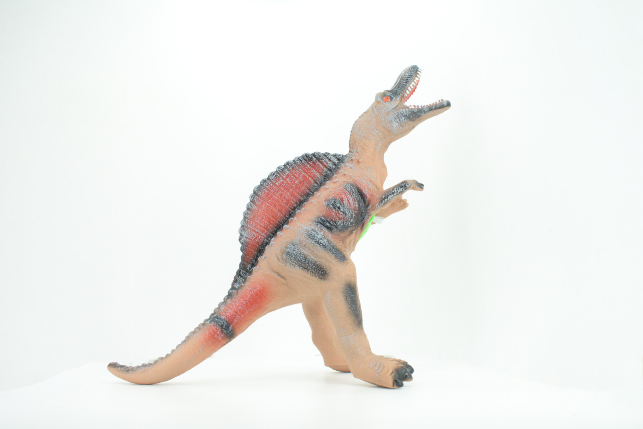 Spinosaurus, Sail-back Dinosaur, Cretaceous, Hand Painted, Educational, Soft Rubber, Lifelike Model, Figurine, Replica, Gift,    15"   AR01 B300