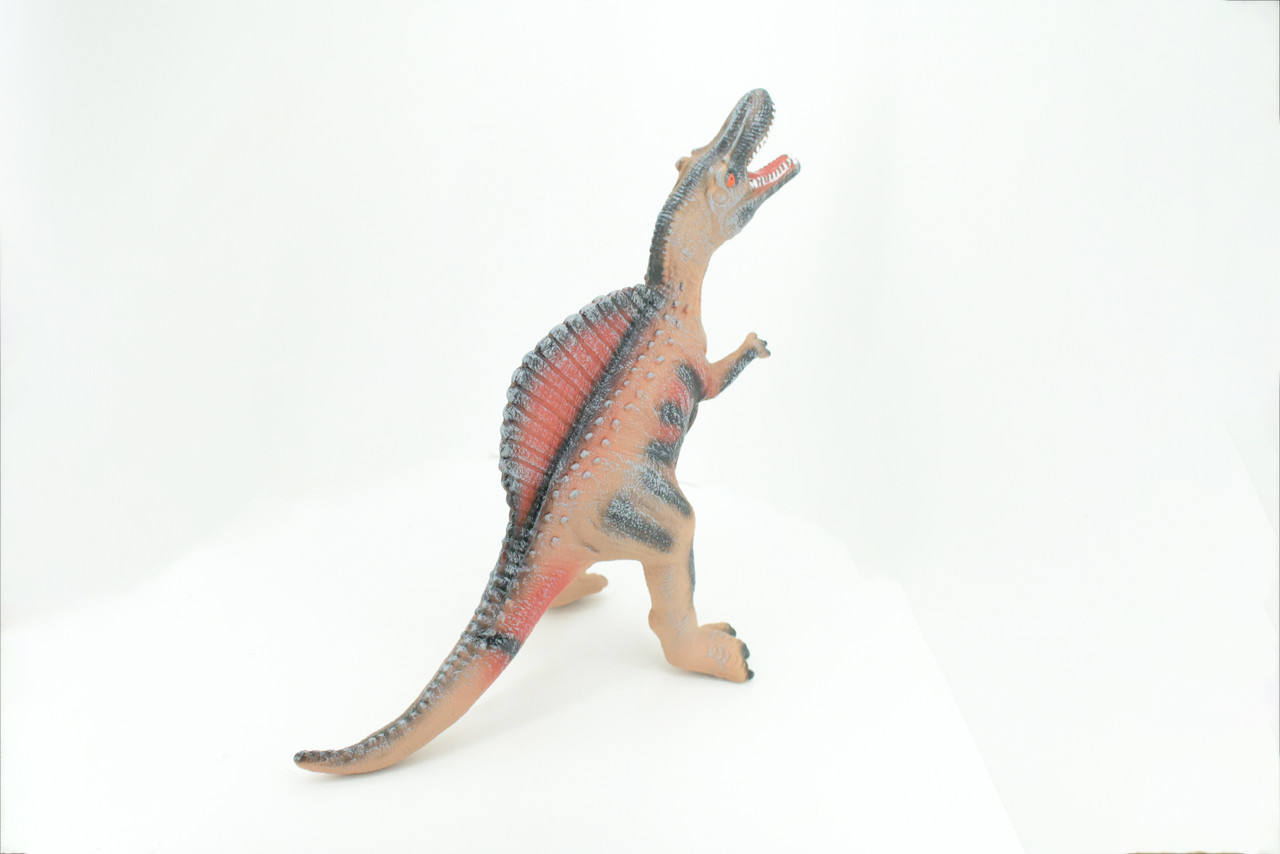 Spinosaurus, Sail-back Dinosaur, Cretaceous, Hand Painted, Educational, Soft Rubber, Lifelike Model, Figurine, Replica, Gift,    15"   AR01 B300