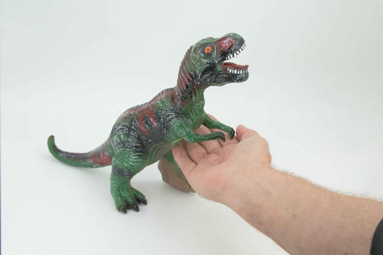 Tyrannosaurus Rex, T Rex, Cretaceous Dinosaur, Hand Painted, Educational, Soft Rubber, Lifelike Model, Figurine, Replica, Gift,    13"   AR04 B300 