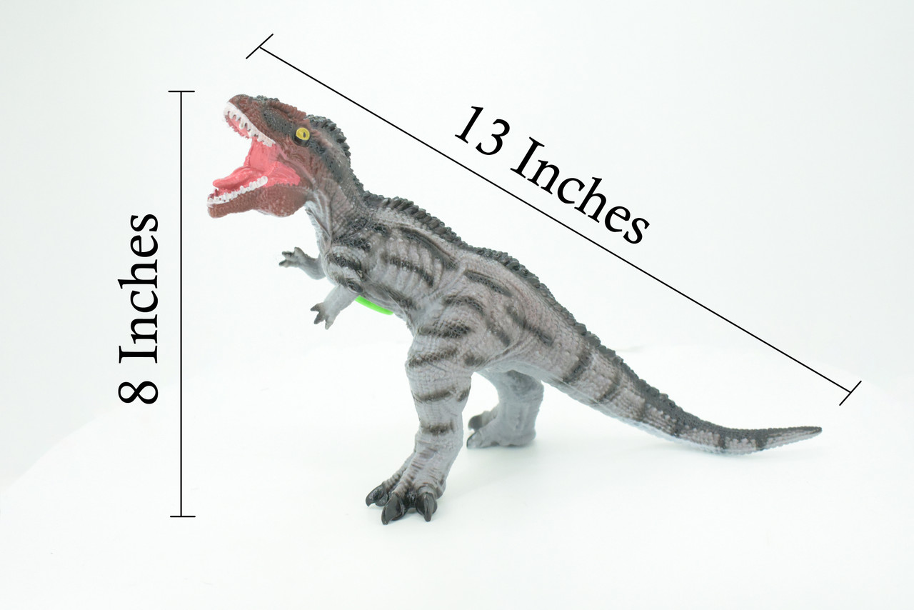 Tyrannosaurus Rex, T Rex, Cretaceous Dinosaur, Hand Painted, Educational, Soft Rubber, Lifelike Model, Figurine, Replica, Gift,    13"   AR07 B304 
