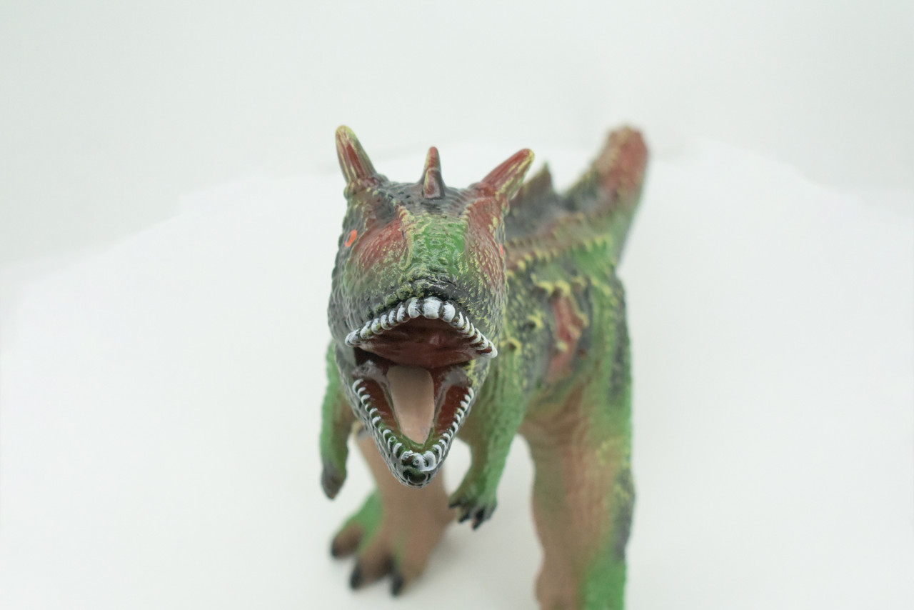 Carnotaurus, Horned Carnivore, Cretaceous Dinosaur, Hand Painted, Educational, Soft Rubber, Lifelike Model, Gift,    19"   AR15 B310 