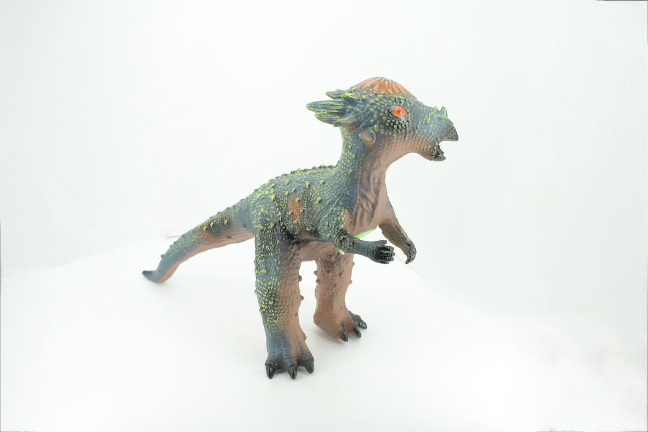 Pachycephalosaurus, thick-headed lizard, Cretaceous Dinosaur, Hand Painted, Educational, Soft Rubber, Lifelike Model, Gift,    18"   AR14 B310 