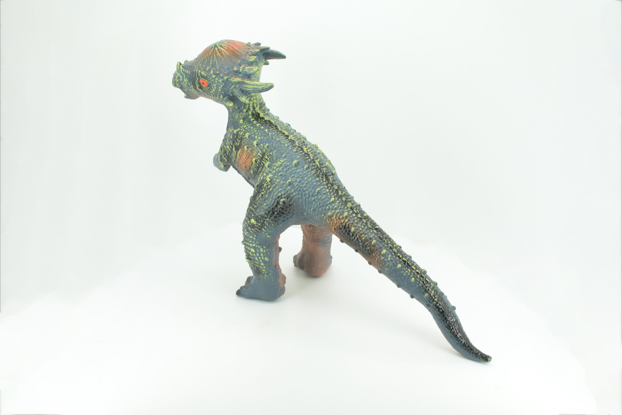 Pachycephalosaurus, thick-headed lizard, Cretaceous Dinosaur, Hand Painted, Educational, Soft Rubber, Lifelike Model, Gift,    18"   AR14 B310 