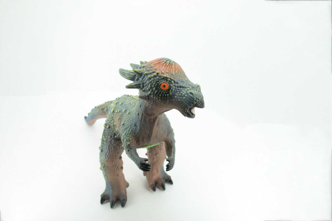 Pachycephalosaurus, thick-headed lizard, Cretaceous Dinosaur, Hand Painted, Educational, Soft Rubber, Lifelike Model, Gift,    18"   AR14 B310 