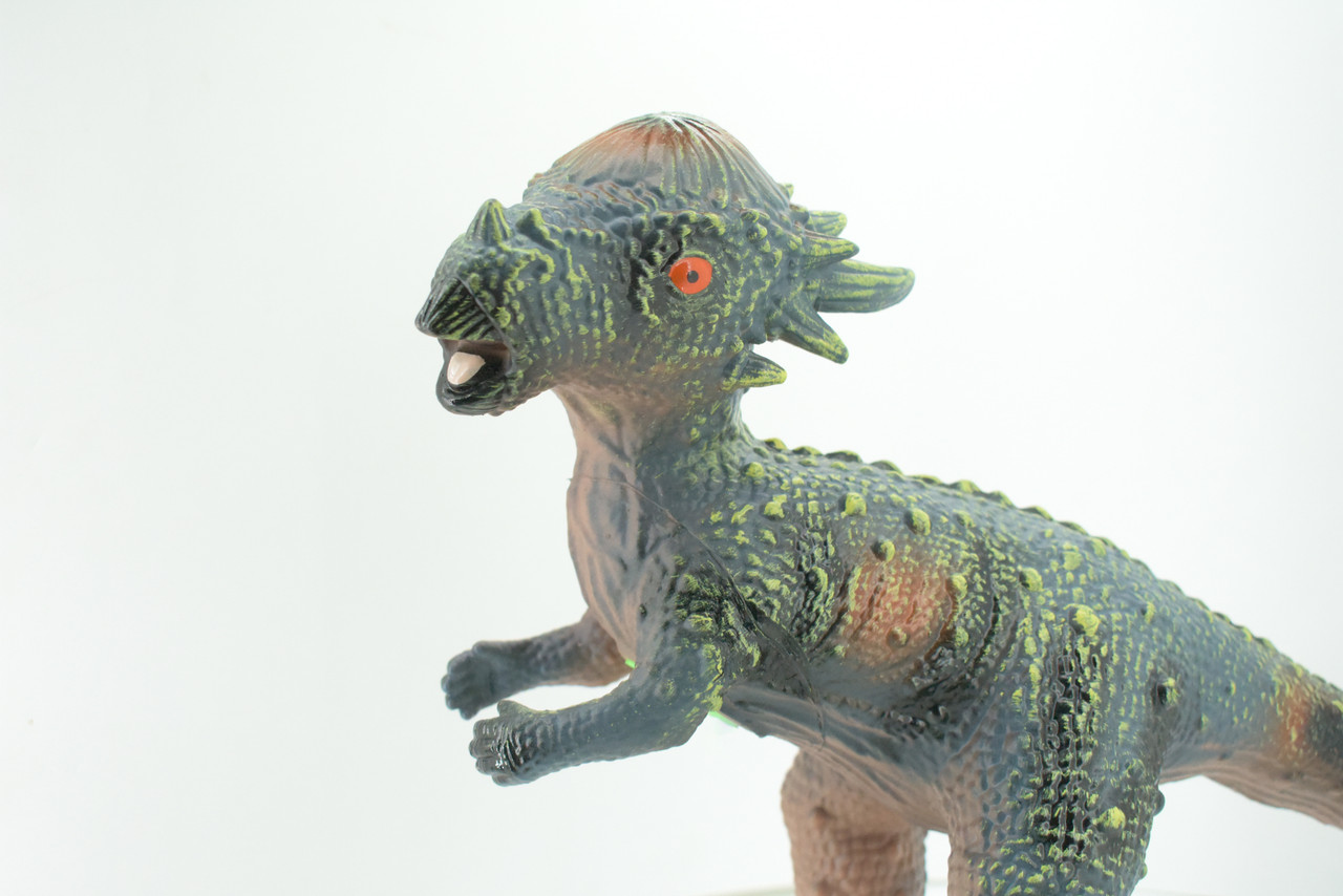 Pachycephalosaurus, thick-headed lizard, Cretaceous Dinosaur, Hand Painted, Educational, Soft Rubber, Lifelike Model, Gift,    18"   AR14 B310 