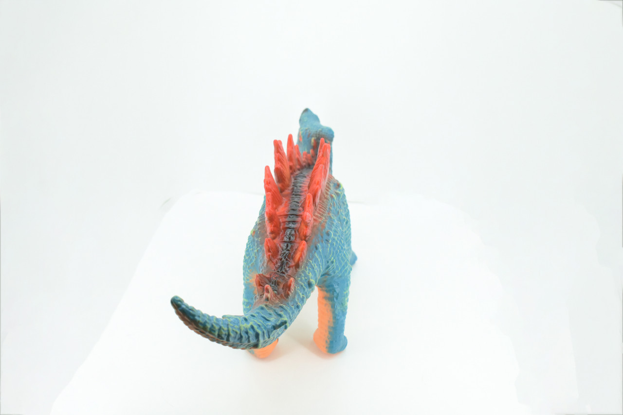 Stegosaurus, Plate-backed Dinosaur, Jurassic, Hand Painted, Educational, Soft Rubber, Lifelike Model, Gift,    18"   AR16 B310 