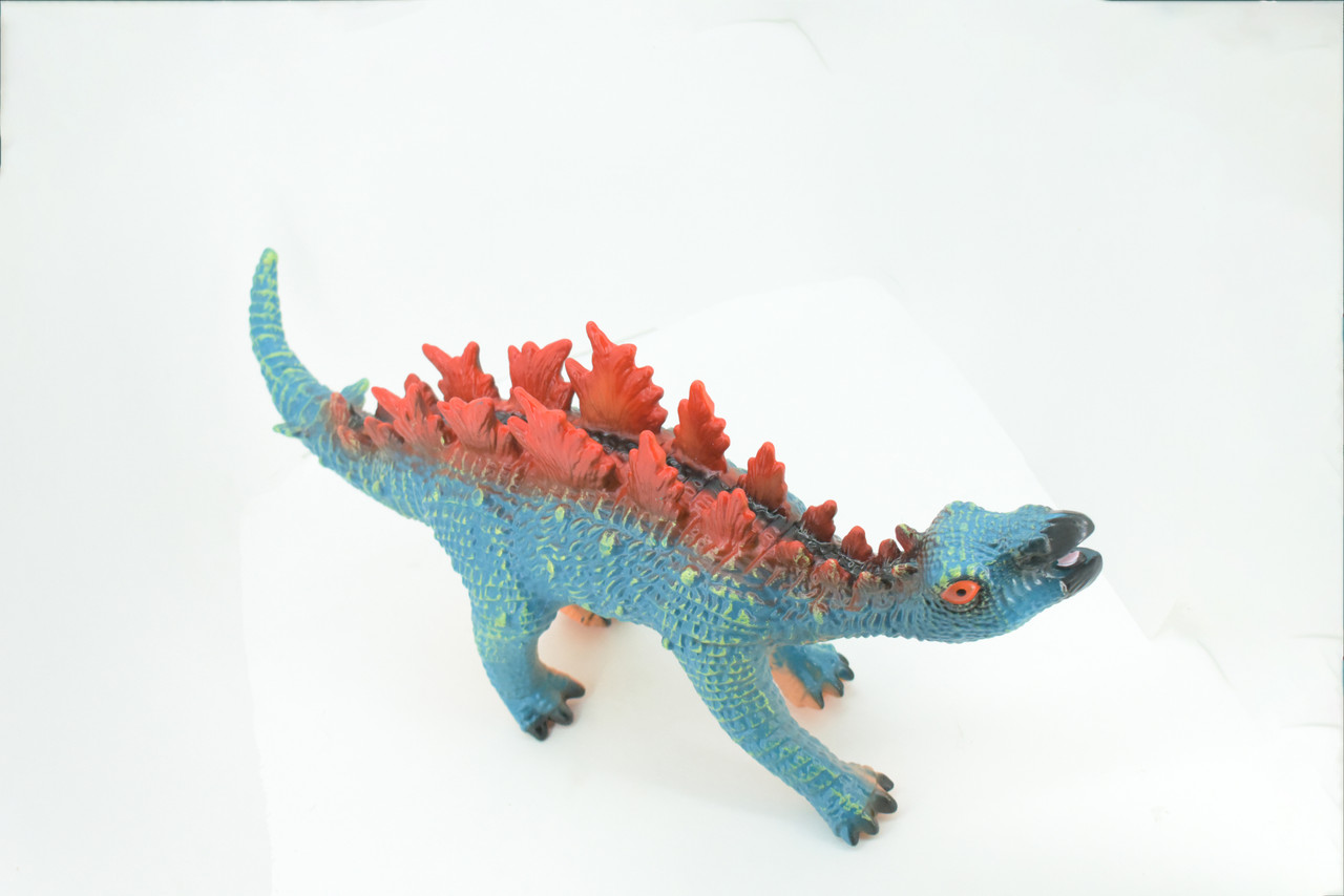 Stegosaurus, Plate-backed Dinosaur, Jurassic, Hand Painted, Educational, Soft Rubber, Lifelike Model, Gift,    18"   AR16 B310 