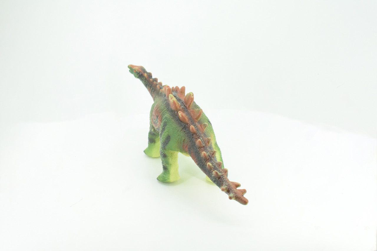 Stegosaurus, Plate-backed Dinosaur, Jurassic, Hand Painted, Educational, Soft Rubber, Lifelike Model, Gift,    14"   AR02 B300 