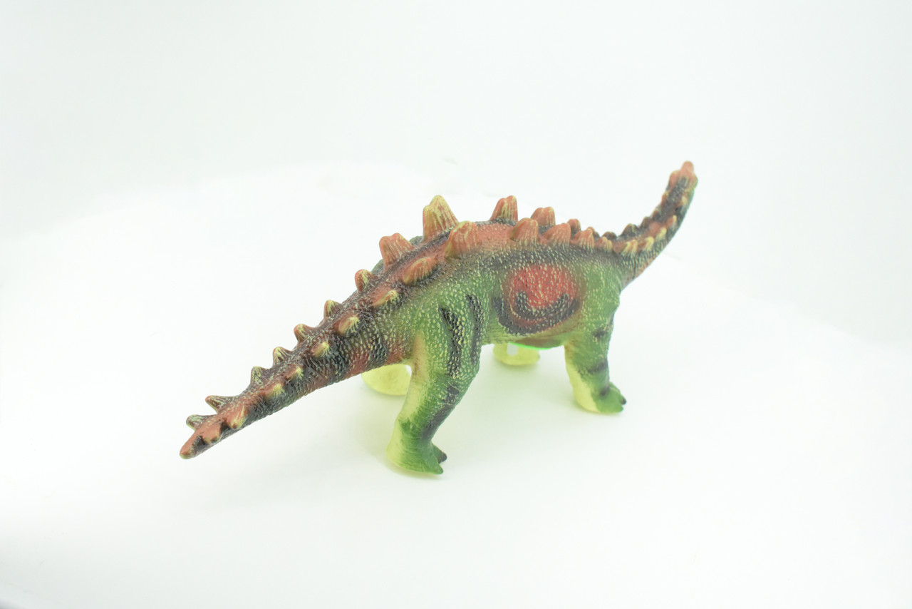 Stegosaurus, Plate-backed Dinosaur, Jurassic, Hand Painted, Educational, Soft Rubber, Lifelike Model, Gift,    14"   AR02 B300 