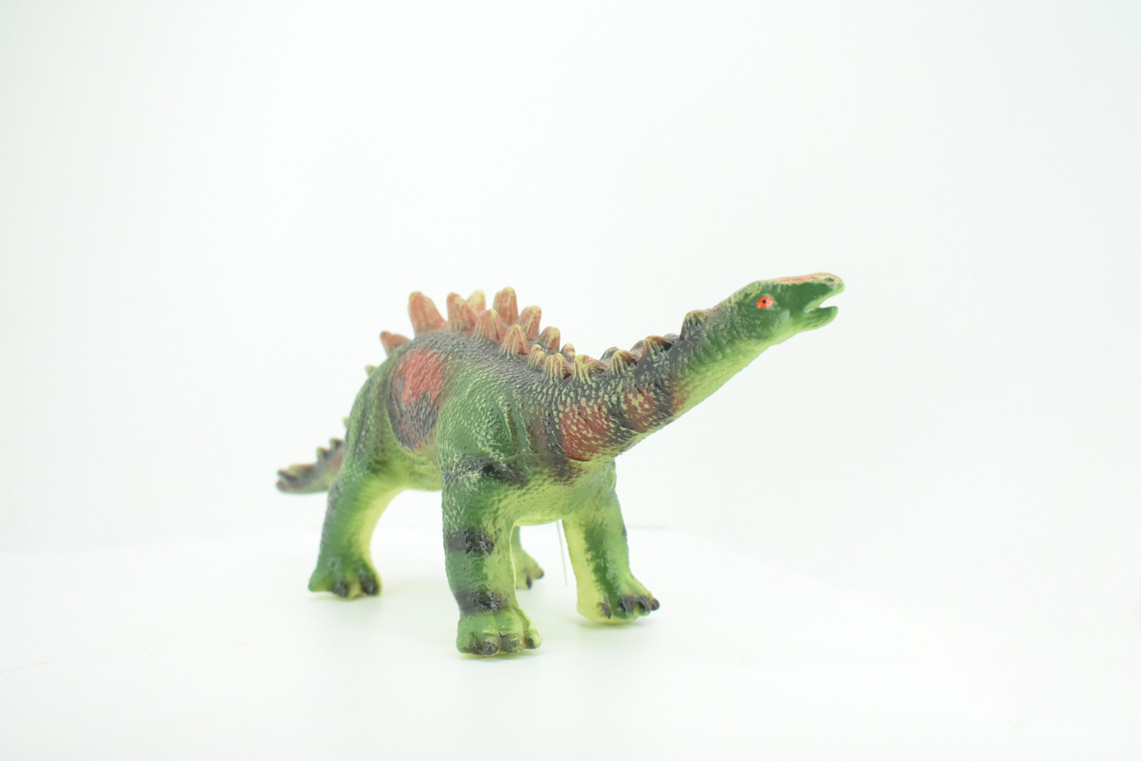 Stegosaurus, Plate-backed Dinosaur, Jurassic, Hand Painted, Educational, Soft Rubber, Lifelike Model, Gift,    14"   AR02 B300 