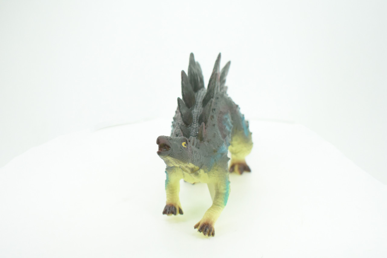 Stegosaurus, Plate-backed Dinosaur, Jurassic, Hand Painted, Educational, Soft Rubber, Lifelike Model, Gift,    12"   AR06 B304 