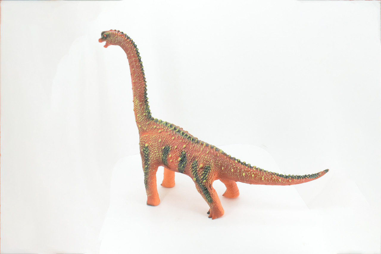 Brachiosaurus, Sauropod Dinosaur, Late Jurassic, Hand Painted, Educational, Soft Rubber, Lifelike Model, Gift,    20"   AR17 B310 