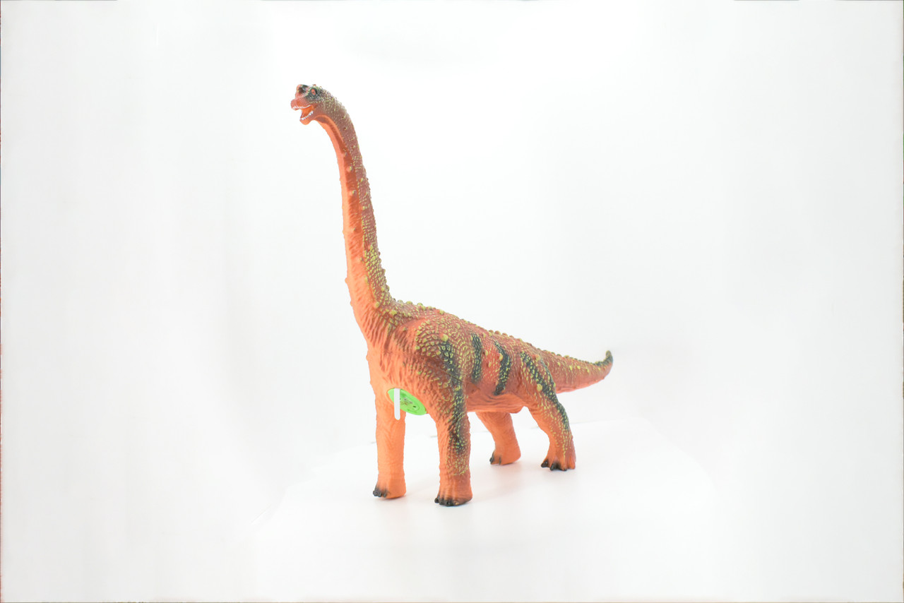 Brachiosaurus, Sauropod Dinosaur, Late Jurassic, Hand Painted, Educational, Soft Rubber, Lifelike Model, Gift,    20"   AR17 B310 