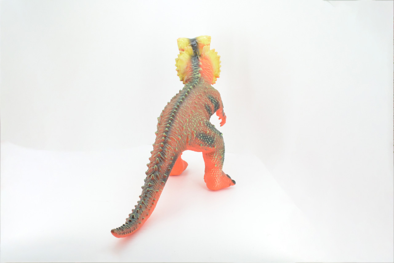 Dilophosaurus, Double-Crested Lizard, Early Jurassic period, Hand Painted, Educational, Soft Rubber, Lifelike Model, Gift,    19"   AR18 B310 