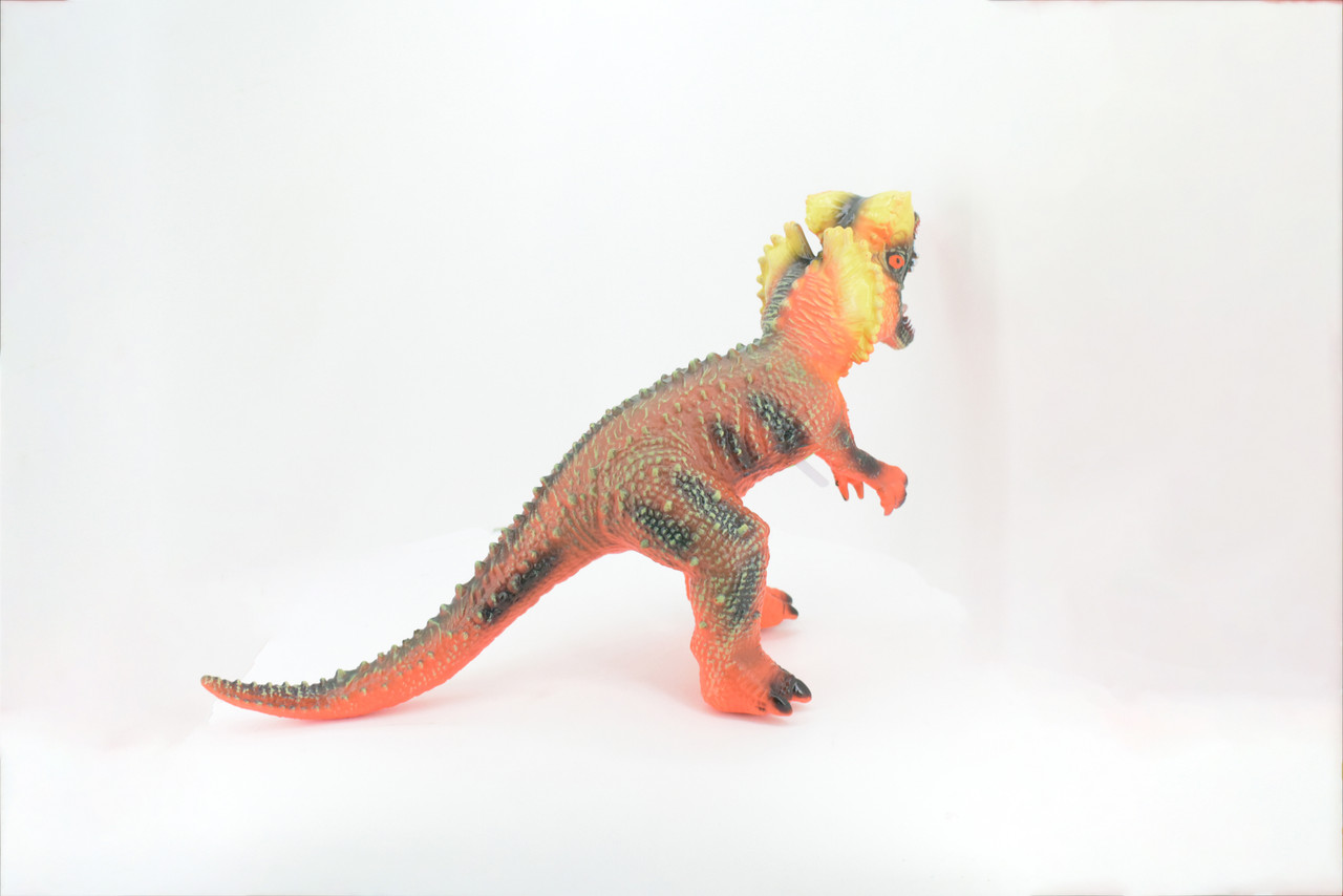 Dilophosaurus, Double-Crested Lizard, Early Jurassic period, Hand Painted, Educational, Soft Rubber, Lifelike Model, Gift,    19"   AR18 B310 