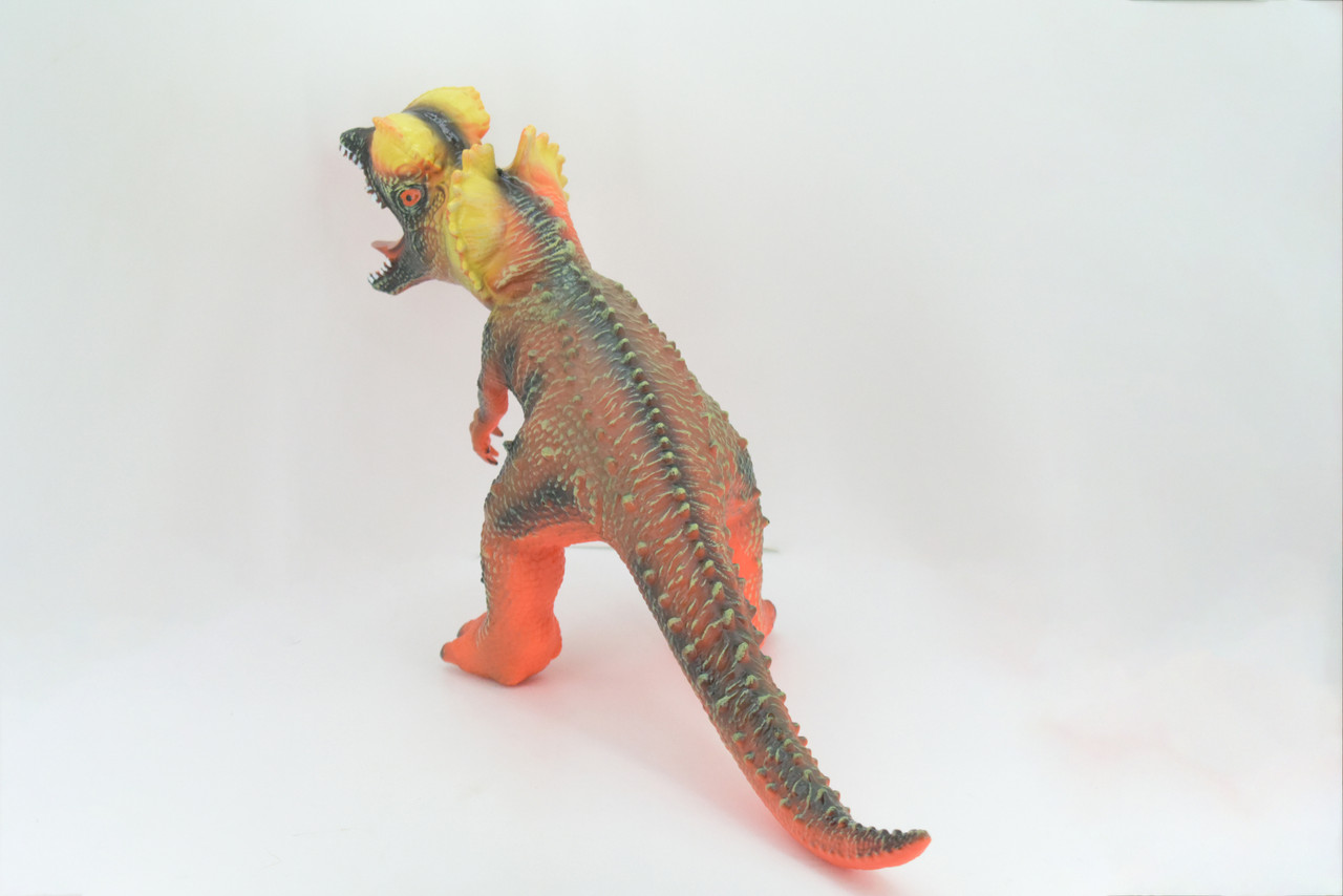 Dilophosaurus, Double-Crested Lizard, Early Jurassic period, Hand Painted, Educational, Soft Rubber, Lifelike Model, Gift,    19"   AR18 B310 