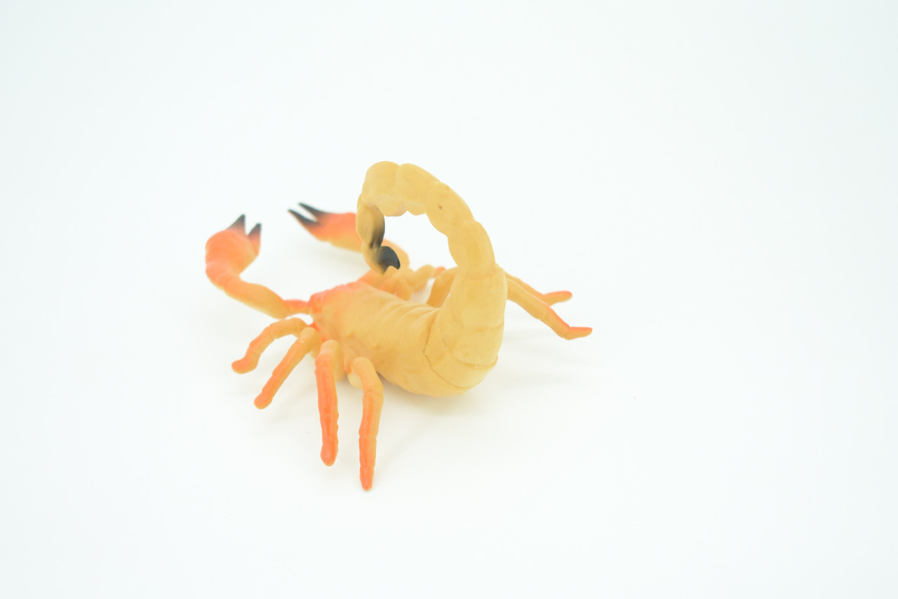Scorpion, Scorpios, Hand Painted, Rubber arachnid, Educational, Realistic Figure, Lifelike Model, Gift,   5"    AR23 B329