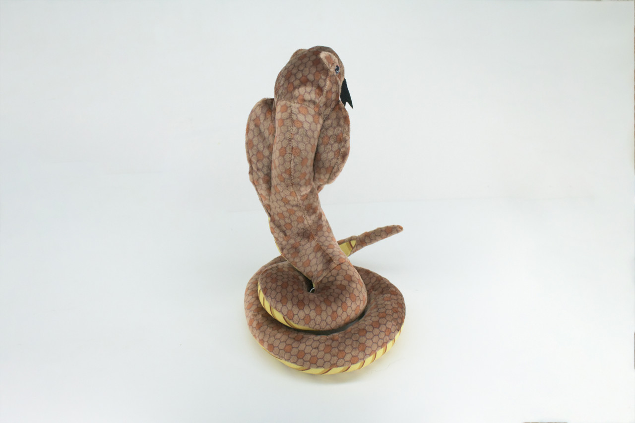 Cobra, Naja, Nice Plush Snake, Stuffed Reptile, Educational, Realistic Figure, Lifelike Model, Replica, Gift ,   12"   WR12 BB312 