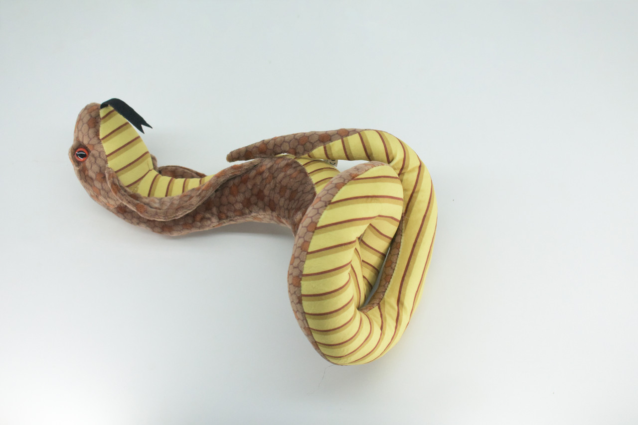 Cobra, Naja, Nice Plush Snake, Stuffed Reptile, Educational, Realistic Figure, Lifelike Model, Replica, Gift ,   12"   WR12 BB312 