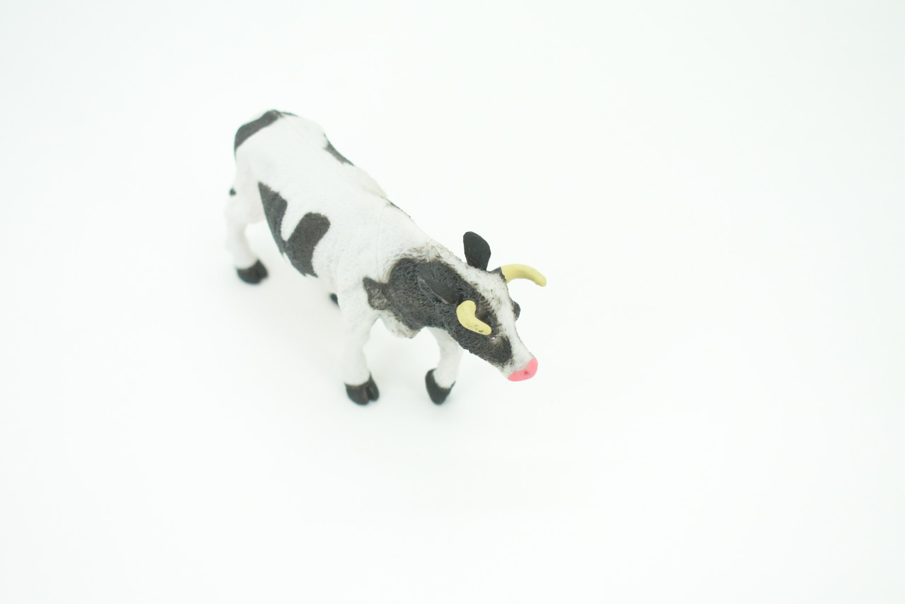 Cow, Dairy Cow, Educational, Hand Painted, Plastic Animal, Realistic, Toy Figure, Model, Replica, Kids, Gift,      5 1/2"   WR19 B233