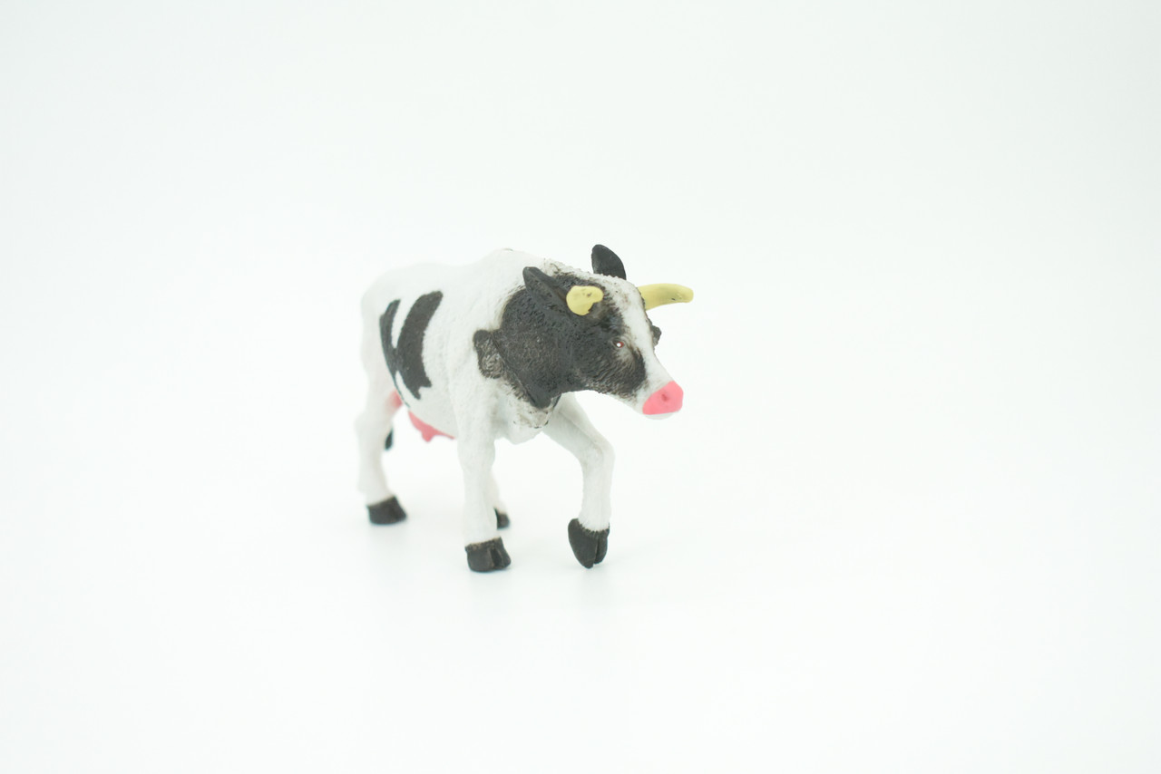 Cow, Dairy Cow, Educational, Hand Painted, Plastic Animal, Realistic, Toy Figure, Model, Replica, Kids, Gift,      5 1/2"   WR19 B233
