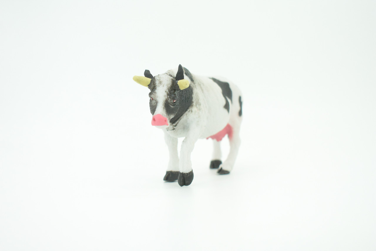 Cow, Dairy Cow, Educational, Hand Painted, Plastic Animal, Realistic, Toy Figure, Model, Replica, Kids, Gift,      5 1/2"   WR19 B233