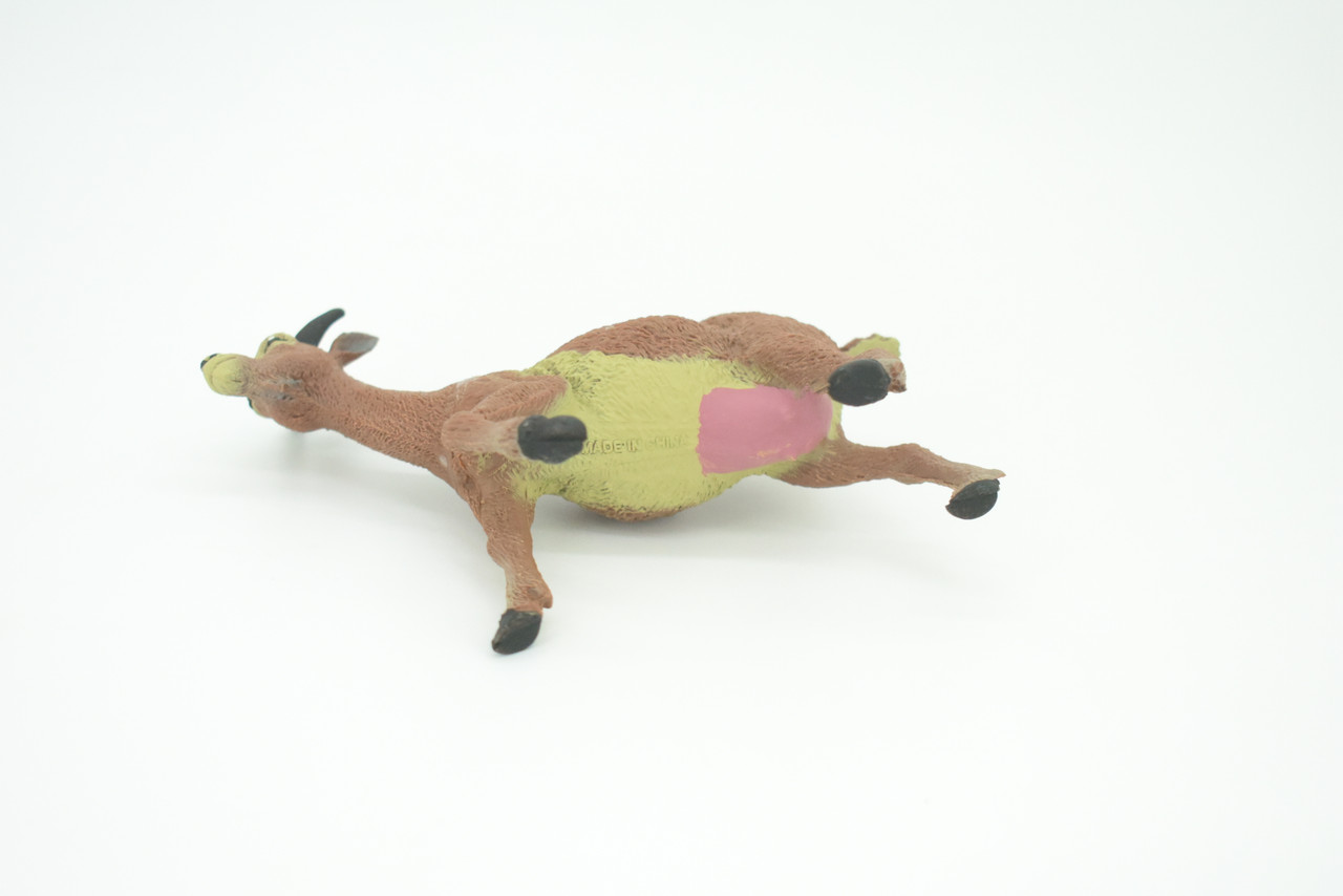 Goat, Domestic Goat, Educational, Hand Painted, Plastic Animal, Realistic, Toy Figure, Model, Replica, Kids, Gift,      5"   WR20 B233