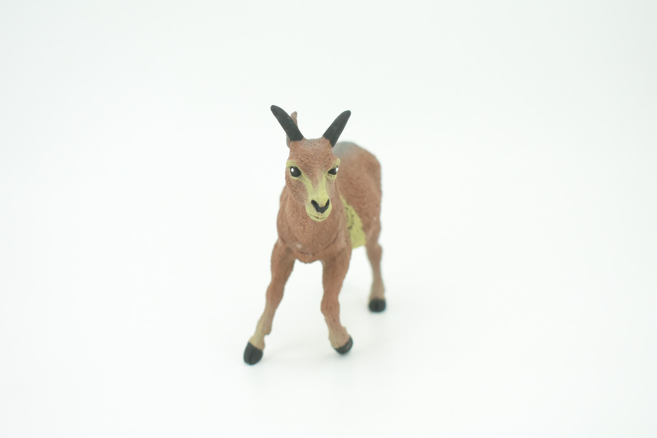 Goat, Domestic Goat, Educational, Hand Painted, Plastic Animal, Realistic, Toy Figure, Model, Replica, Kids, Gift,      5"   WR20 B233