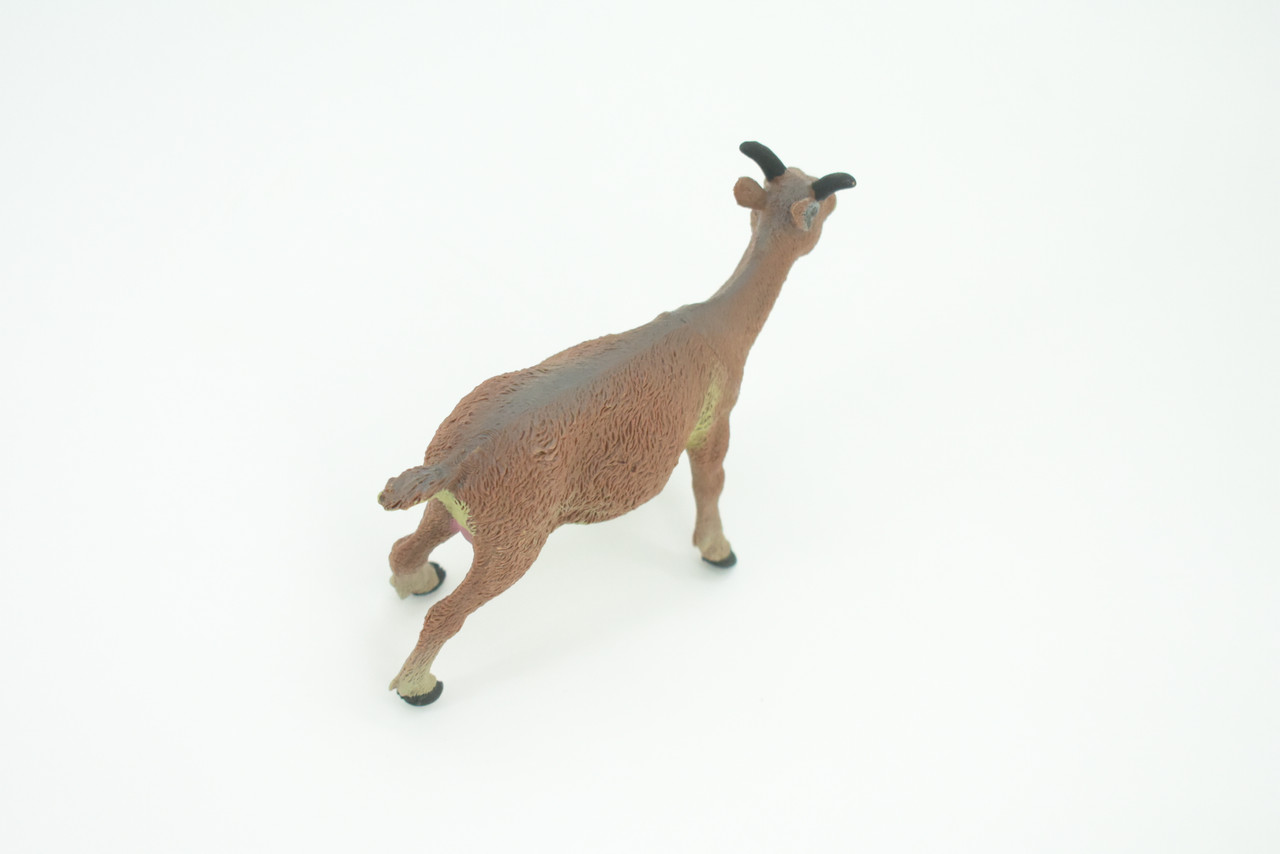 Goat, Domestic Goat, Educational, Hand Painted, Plastic Animal, Realistic, Toy Figure, Model, Replica, Kids, Gift,      5"   WR20 B233