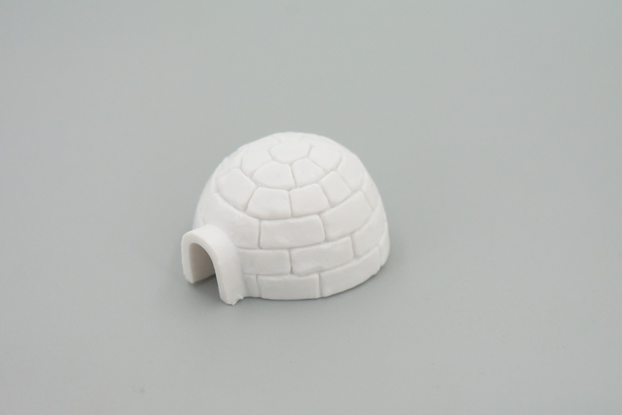 Igloo, Ice house, High Quality, Plastic, Hand Painted, Realistic, Figure, Model, Replica, Toy, Kids, Educational, Gift,      1 3/4"   F3494 B67