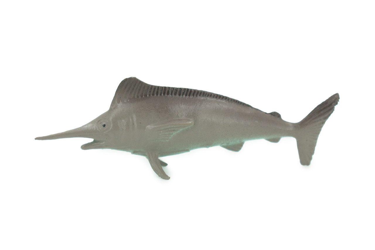 Swordfish, Broadbills, Billfish, Rubber Fish, Realistic Toy Figure, Model, Replica, Kids, Hand Painted, Educational, Gift, 2 3/4" F583 B34 