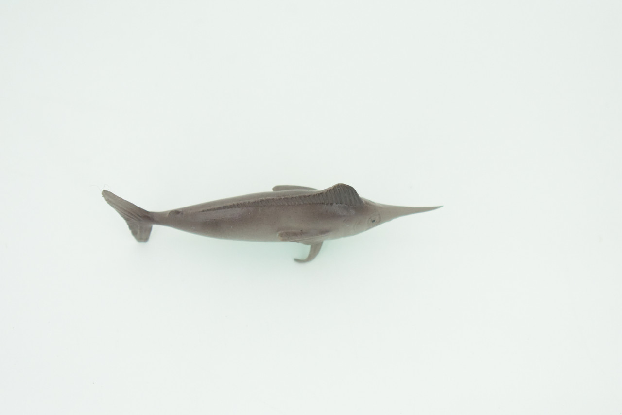 Swordfish, Broadbills, Billfish, Rubber Fish, Realistic Toy Figure, Model, Replica, Kids, Hand Painted, Educational, Gift,    2 3/4"   F583 B34