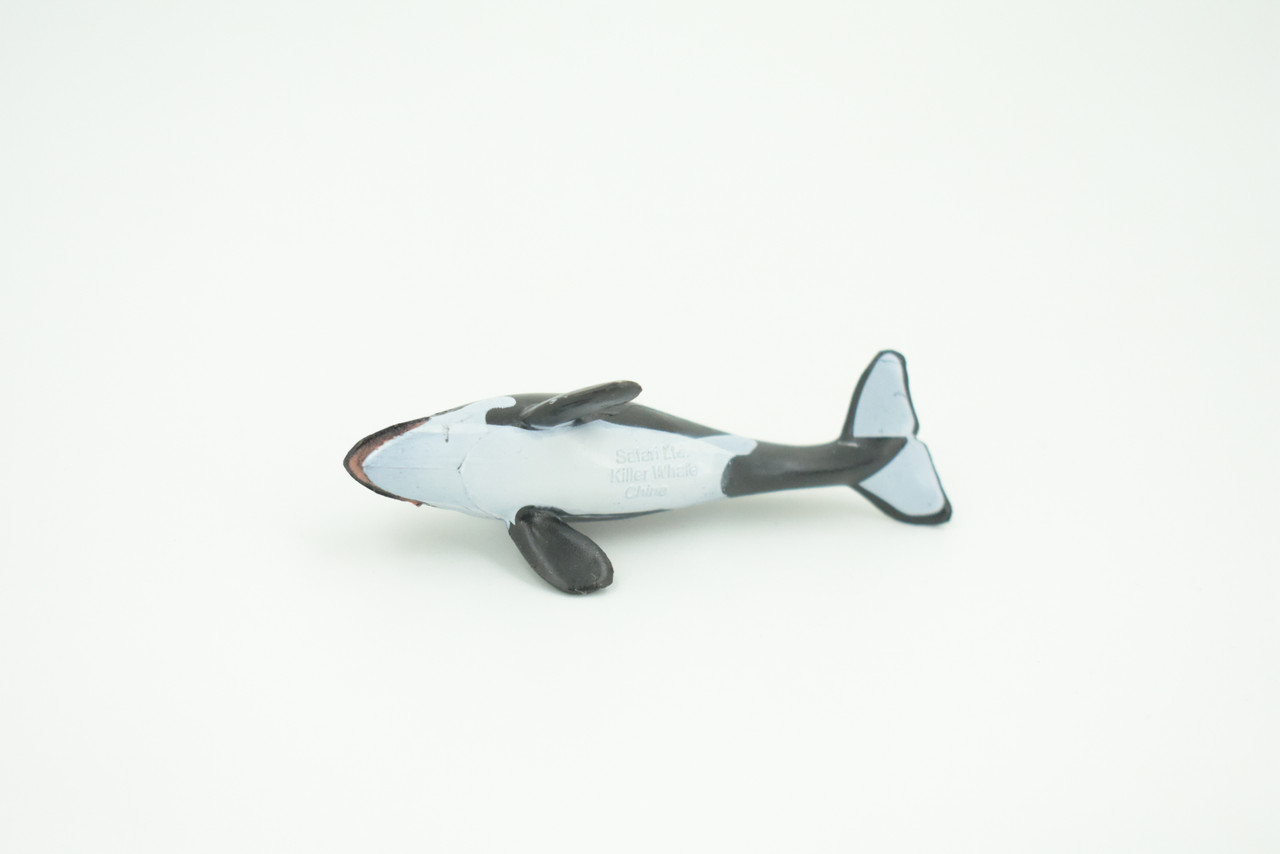 Orca, Killer Whale, Very Nice Plastic Animal, Educational, Toy, Kids, Realistic Figure, Lifelike Model, Figurine, Replica, Gift,   2 3/4"    F7045 B67