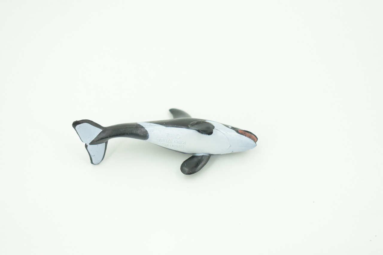 Orca, Killer Whale, Very Nice Plastic Animal, Educational, Toy, Kids, Realistic Figure, Lifelike Model, Figurine, Replica, Gift,   2 3/4"    F7045 B67