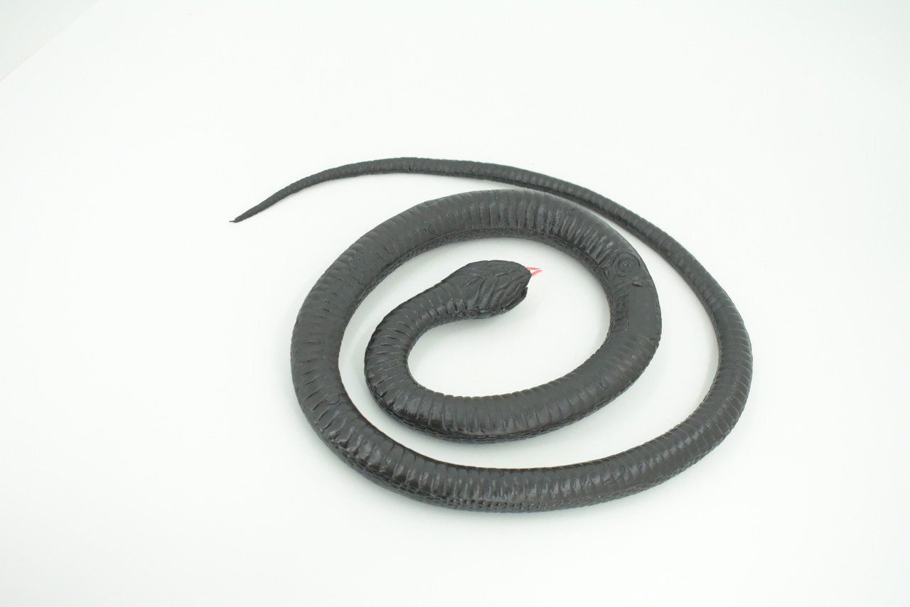 Black Mamba Snake, Very Nice Rubber Reptile Design, Educational, Toy, Kids, Realistic Figure, Lifelike, Replica, Gift,    42"   WR25 BB316