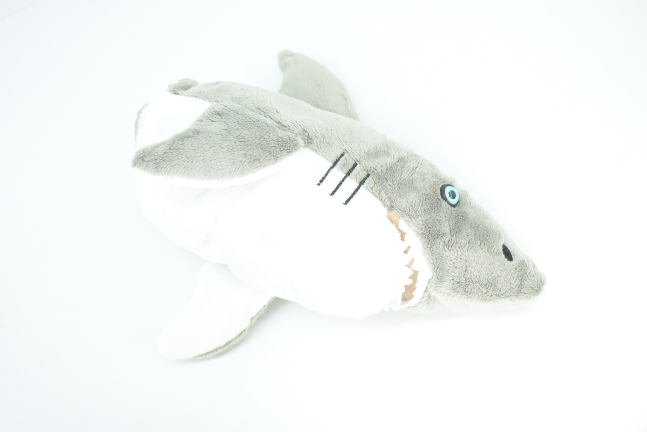 Shark Puppet, Great White, Very Nice Plush Puppet, Educational, Realistic Shark Design, Educational, Figure, Lifelike, Gift,   10"    RE01 BB322