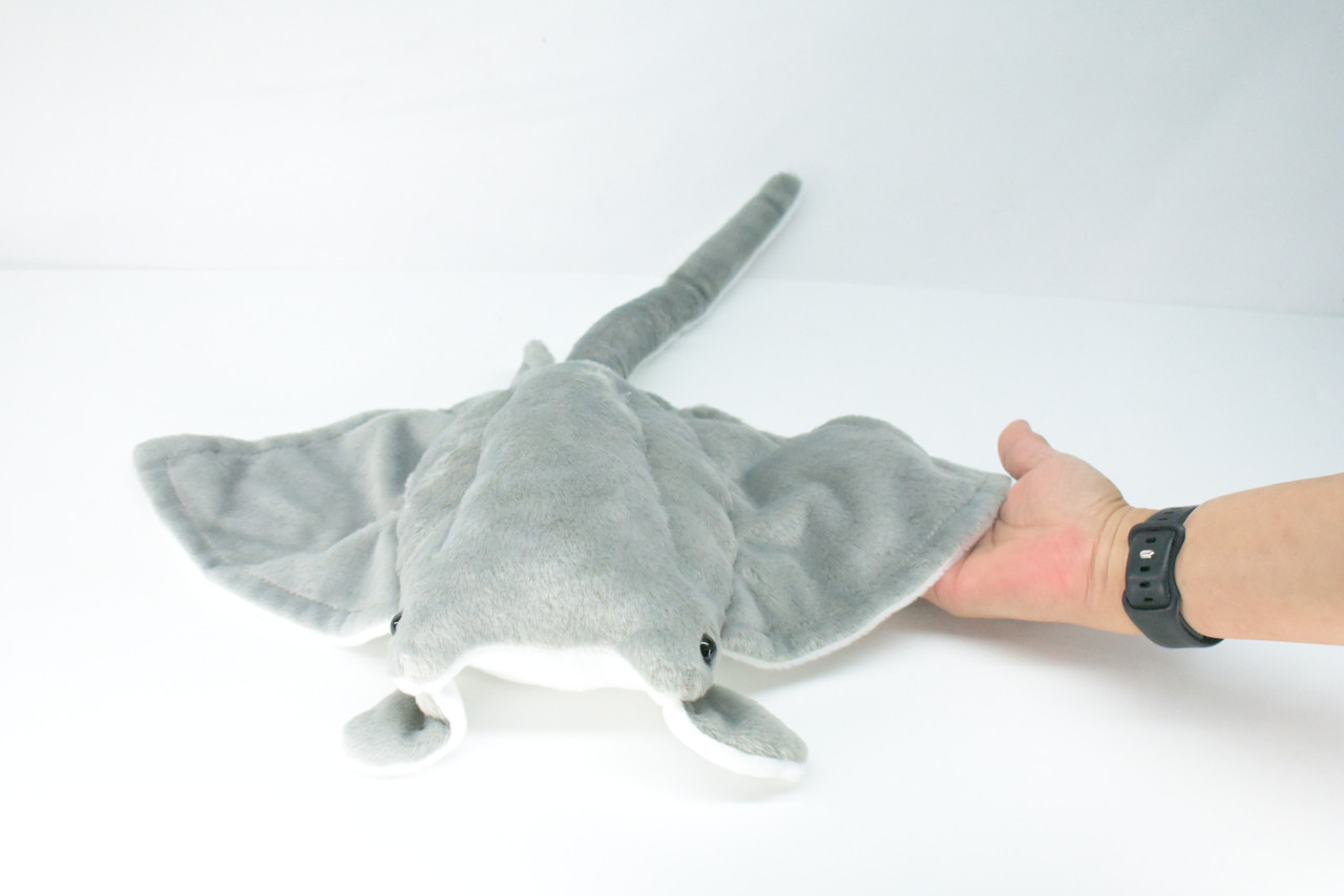 Manta Ray, Devil Fish, Very Nice Plush Ray, Educational, Realistic Rey Design, Educational, Figure, Lifelike, Gift,     17"    RE02 BB321