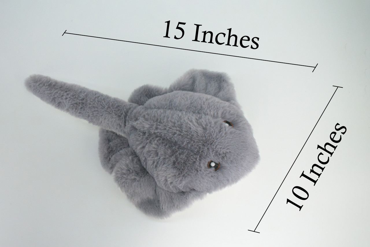 Stingray, Very Nice Plush Sting Ray, Educational, Realistic Fish Design, Educational, Figure, Lifelike, Gift,     15"    RE04 BB322