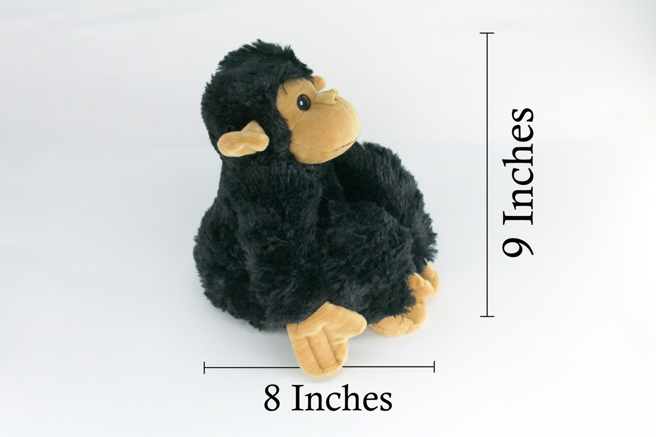 Chimpanzee, Very Nice Plush Chimp, Educational, Realistic Primate Design, Educational, Monkey Figure, Lifelike, Gift,     9"   RE08 BB320