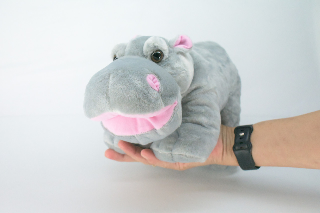 Hippo, Hippopotamus, Very Nice Plush Animal, Educational, Realistic Design, Educational, Figure, Lifelike, Gift,     14"    RE10 BB322