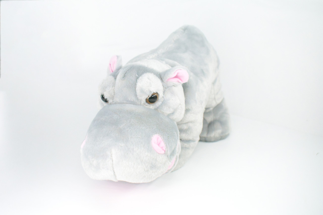Hippo, Hippopotamus, Very Nice Plush Animal, Educational, Realistic Design, Educational, Figure, Lifelike, Gift,     14"    RE10 BB322
