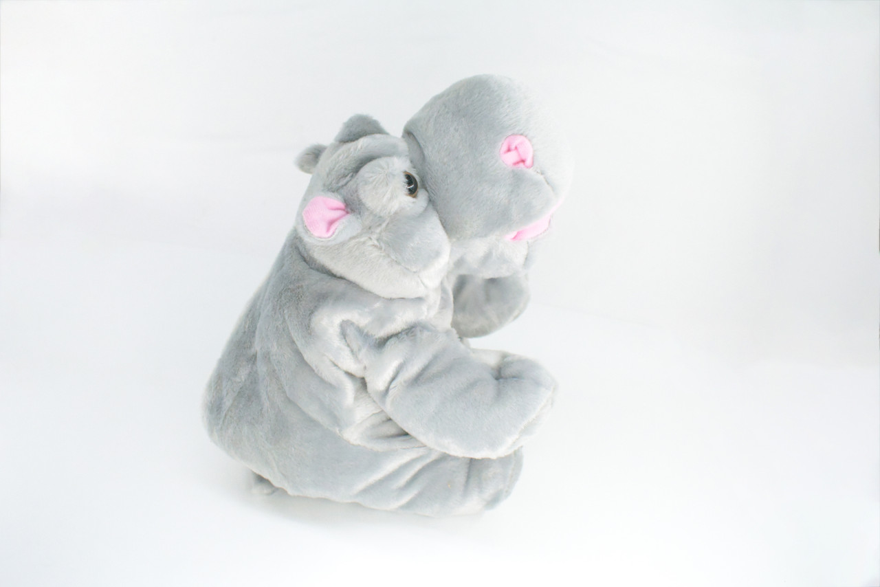 Hippo, Hippopotamus, Very Nice Plush Animal, Educational, Realistic Design, Educational, Figure, Lifelike, Gift,     14"    RE10 BB322
