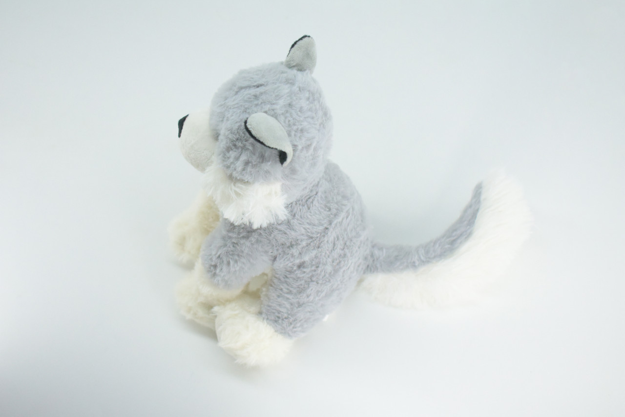 Husky Dog, Siberian Husky, Sitting, Very Nice Plush Animal, Educational, Realistic Design, Educational, Figure, Lifelike, Gift,    8"    RE11 BB320