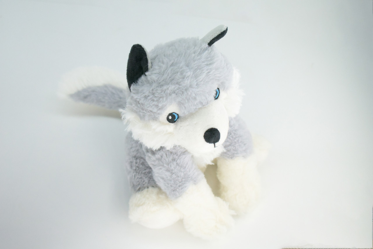 Husky Dog, Siberian Husky, Sitting, Very Nice Plush Animal, Educational, Realistic Design, Educational, Figure, Lifelike, Gift,    8"    RE11 BB320
