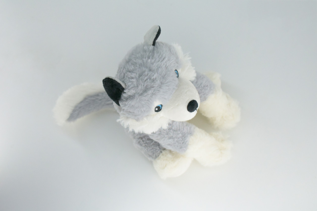 Husky Dog, Siberian Husky, Sitting, Very Nice Plush Animal, Educational, Realistic Design, Educational, Figure, Lifelike, Gift,    8"    RE11 BB320