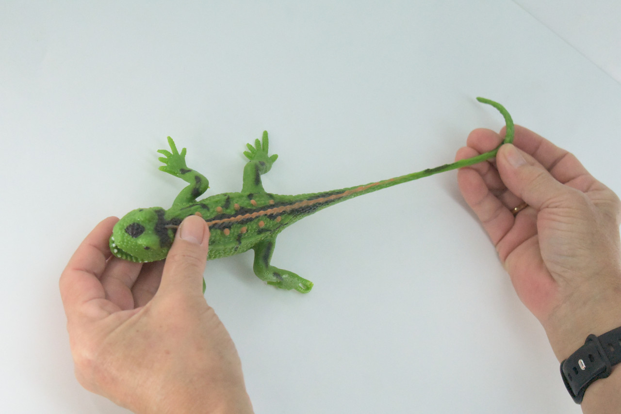 Lizard, Stretchable, Squishy, Squeezable, Very nice Soft Rubber Reptile, Educational, Realistic, Hand Painted, Figure, Replica, Gift, 8"