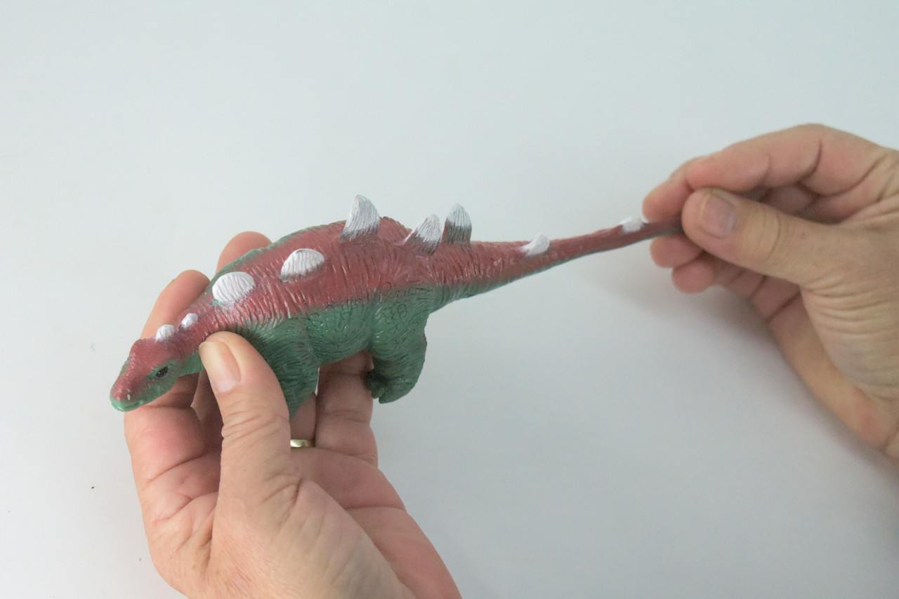 Dinosaur, Stretchable, Squishy, Squeezable, Very nice Soft Rubber Reptile, Educational, Realistic, Hand Painted, Figure, Replica, Gift,    6"     US07 B59
