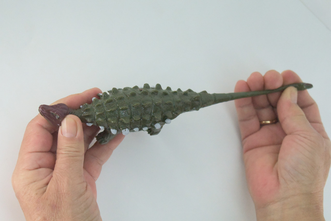 Dinosaur, Stretchable, Squishy, Squeezable, Very nice Soft Rubber Reptile, Educational, Realistic, Hand Painted, Figure, Replica, Gift,    6"     US09 B59