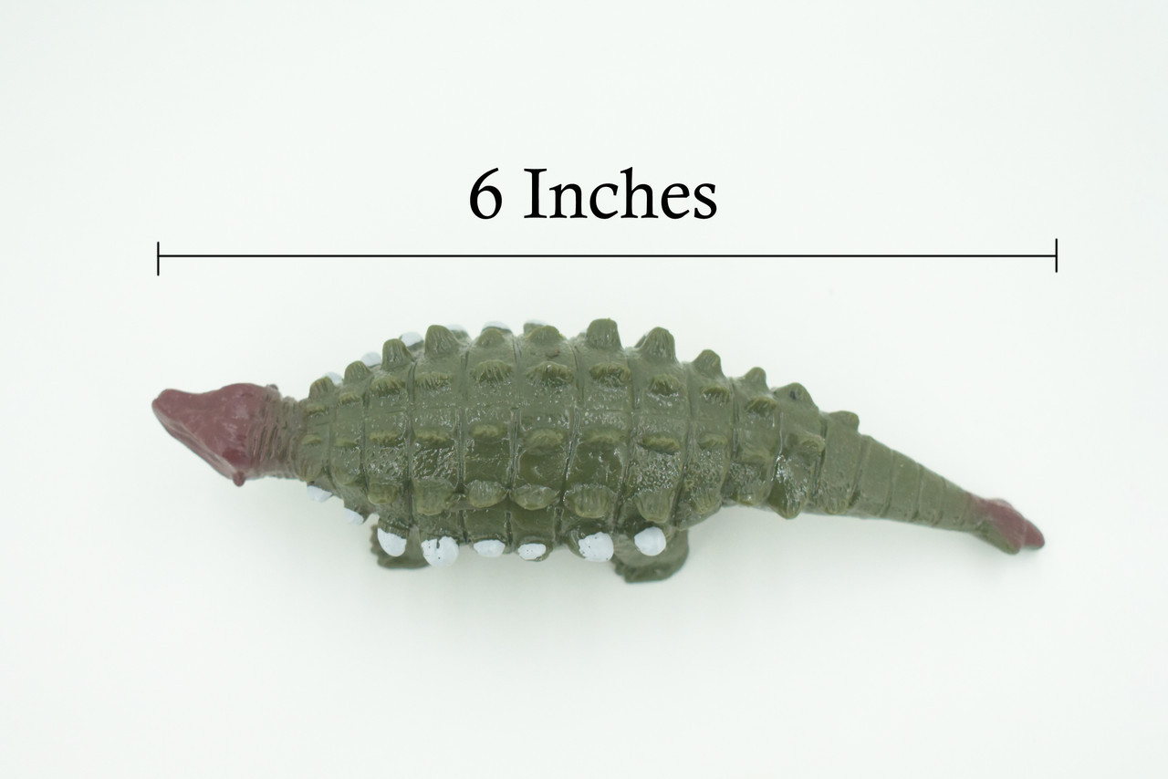 Dinosaur, Stretchable, Squishy, Squeezable, Very nice Soft Rubber Reptile, Educational, Realistic, Hand Painted, Figure, Replica, Gift,    6"     US09 B59
